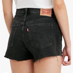 High Rise; Slim Through Hip; Button Fly. Stretch. 100% Cotton. New Without Tags. Size 32. Lunar Black. Casual Black Shorts With Button Closure, High Rise Black Jean Shorts With Button Closure, Levi's Casual Jean Shorts With Button Closure, Black Jean Shorts With Button Closure, Levi's Casual Shorts With Button Closure, Black Button Closure Jean Shorts, Black Jean Shorts With Button Closure For Summer, Black High Rise Shorts With Button Closure, Summer Black Jean Shorts With Button Closure