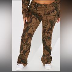 Camo Print, New With Tags. Fashion Nova Jeans, Cargo Jeans, In The Wild, Jeans Color, Camo Print, Colored Jeans, The Wild, Fashion Nova, Camo