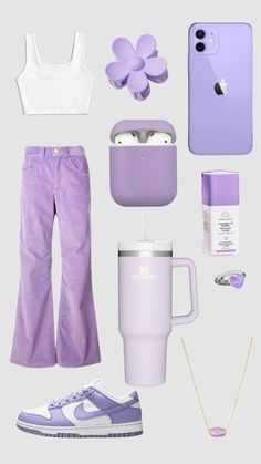 Not mine! whats ur fav color? Preppy Inspiration, Purple Outfits, Cute Lazy Day Outfits, Cute Outfits For School, Cute Preppy Outfits