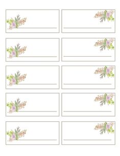 printable name tags with flowers on them