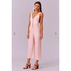 Finders Keepers Valentina Pantsuit Blush New With Tags -Relaxed Fit Pantsuit -Wide Straps -Functional Front Placket With Faux Shell Buttons -2x Pockets At Front -Straight Leg -Invisible Zipper At Back -Medium Weight Fabric With Slight Stretch Finders Keepers, Invisible Zipper, Medium Weight, Wide Straps, Pant Jumpsuit, Straight Leg, Jumpsuit Romper, Blush, Pants For Women