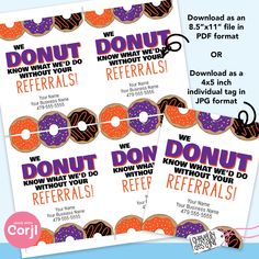 two donut refer tags with the words, we donut do not refer us