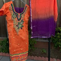 Stitched Salwar Kameez Suit. Brand New Never Worn! Indian/Pakistani/Punjabi Bollywood Style Purple Kurta For Navratri, Navratri Bollywood Style Purple Kurta, Traditional Purple Churidar With Pallu, Bollywood Style Purple Kurta With Traditional Drape, Bollywood Style Purple Chanderi Kurta, Purple Churidar With Pallu For Navratri, Traditional Purple Churidar For Navratri, Purple Cotton Unstitched Suit With Dabka Work, Purple Churidar With Dabka Work For Navratri