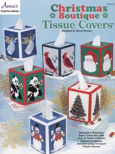 an advertisement for christmas tissue covers