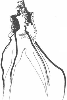 a black and white drawing of a woman in a dress