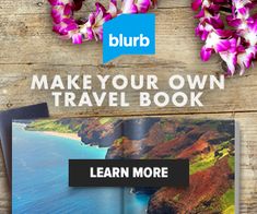 an open travel book with the words make your own travel book on top of it