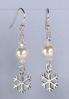 Christmas Jewelry Diy, Winter Jewelry, Snowflake Earrings, Holiday Earring, Holiday Jewelry, Christmas Earrings, Bijoux Diy