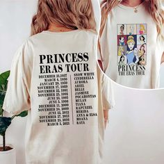 the princess eras tour t - shirt is shown in front of a potted plant