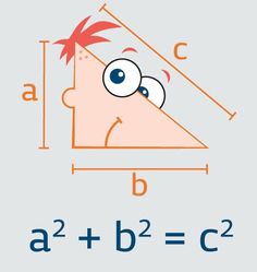 an image of a triangle with eyes and the word abc = + b = c2