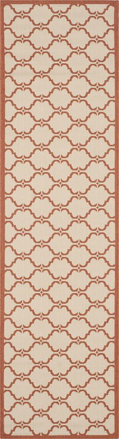 Safavieh Courtyard CY6009 Beige/Terracotta Area Rug Terracotta Area Rug, Outdoor Patio Area, Indoor Outdoor Patio, Outdoor Runner Rug, Outdoor Entertaining Spaces, Indoor Carpet, Outdoor Decorating, Lattice Design, Furnishings Design