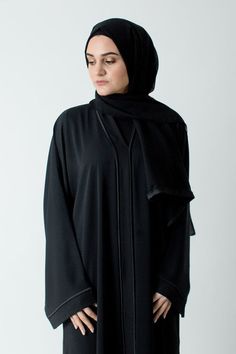 Party Abaya, Plane Black, Abaya Aesthetic, Open Abayas, Khaleeji Abaya, Abaya Online