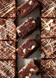 brownies with white chocolate and marshmallows on top