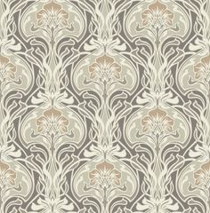 an art deco wallpaper pattern in grey and beige