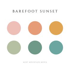 the cover art for barefoot sunset's mini mountain media album, which features four different colors