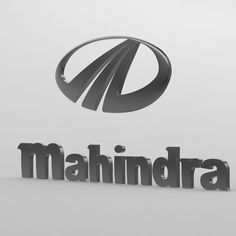 the logo for mahindra is displayed in front of a white background with black letters