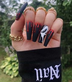 Ongles Goth, Scary Nails, Nail Art Halloween