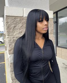 Bang Hairstyles, Frontal Wig Hairstyles, Short Locs Hairstyles, Wig Ideas, Quick Weave Hairstyles, Sew Ins, Dope Hairstyles, Long Hair With Bangs, Hair Laid