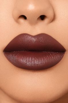 This luxurious lipstick features soft-focus pigments and a 3D polymer that locks in color. | Maven Lipstick in Notorious by Fashion Nova Pretty Lipstick Colors, Bold Lipstick Makeup, Trendy Lipstick, Lipstick Ideas, Brown Lips, Summer Lipstick, Best Lipstick Color, Fall Lipstick, Luxury Lipstick