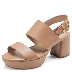 PRICES MAY VARY. Genuine Leather Features a platform heel Adjustable ankle strap buckle closure Diamond pattern sole disperses friction away from the foot Ideal for evening attire Cork Heels, Leather Heels Sandals, Refined Style, Heeled Sandal, Shoe Carnival, Unique Diamonds, Platform Heel, Dress Sandals, Block Heels Sandal