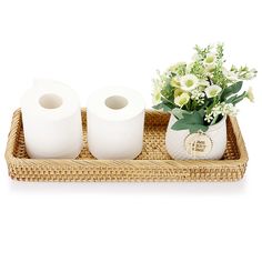 PRICES MAY VARY. Natural Material - The attractive bathroom tray is made of rattan and made by hand, the Natural and environment friendly material is especially suitable for families use. Versatile - This pretty and functional tray can not only be used as toilet tank top holder to put tissue, toilet paper, hand towel, candle, toiletries, wipes, cosmetic freshener and so on, but also can be used as storage basket bin for many uses in your home everywhere. Fashionable & Practical - The stylish and Rattan Bathroom Vanity, Rattan Bathroom, Toilet Tank Tray, Paper Hand Towels, Bathroom Vanity Tray, Toilet Sink, Toilet Paper Storage, Wicker Tray, Gorgeous Bathroom