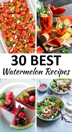 the best watermelon recipes to make for your next picnic or party, including salads and desserts