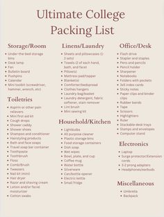 the ultimate college packing list for students