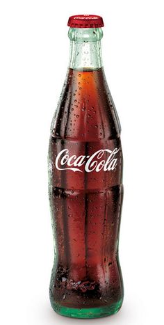 a bottle of coca cola on a white background