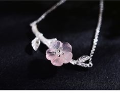 Details Side Stone: Crystal Metal Type: Sterling Silver Metal Stamp: S925 Sterling Length: 18+3CM Item Weight: about 4.68g Closure Type: Lobster Clasp Branch Bracelet, Stone Crystal, Crystal Flower, Pink Bracelet, Metal Stamping, Types Of Metal, Lobster Clasp, Necklaces Bracelets, Metallic Silver