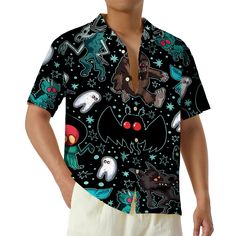 TAILOR-MADE TROPICAL STYLE 🌴 Our Hawaiian shirts are crafted just for you, not pre-made. Allow 3-6 business days for production. Please review all product details like type, size, and shipping address carefully before ordering to ensure accuracy. VIBRANT DESIGNS AND HIGH-QUALITY MATERIALS 🎨 Material: 100% polyester for softness and comfort. Features: Soft fabric with an open collar and round buttons ensures comfort with every wear. ❗ Color Disclaimer: Actual colors may slightly differ from onl Alternative Gifts, Point Pleasant, Mythical Creature, Round Button, Tropical Style, Hawaii Shirt, Hawaiian Shirts, Button Up Shirt, Hawaiian Shirt