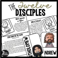 the twelve disciples poster with pictures of jesus and mary