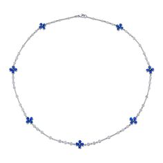 10.37ctw Sapphire & Diamond Necklace Formal Briolette Sapphire Necklace, Sapphire Diamond Necklace, Daisy Mae, True Winter, Sapphire Diamond, Diamond Jewelry, Diamond Necklace, Sapphire, Daisy