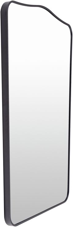 a black and white mirror is shown against a white background