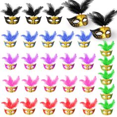 PRICES MAY VARY. Title: 30 Pieces Mini Masquerade Mask, Mini Masks with Feather Masquerade Cake Toppers Mardi Gras Cupcake Toppers Miniature Masquerade Masks for Table Party Birthday Halloween Decor, 5 Colors. Product Type: Categories > Dress Up & Pretend Play > Dress-Up Accessories > Masks Masquerade Cake Topper, Masquerade Cake, Masquerade Cakes, Table Party, Masquerade Masks, Masks Masquerade, Masquerade Mask, Party Table, Party Birthday