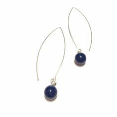 Long & Lovely Drop Earrings Featuring Navy Blue Baubles. So Lightweight You Won't Even Feel Them When You Wear Them. This Is The Raindrop Earring Style & Is Available In Loads Of Fun Colors, Each Featuring An 8mm Vintage Lucite Drop. Options Include A Silver Or Matte Gold Earwire. Metal Is Sterling Over Copper Or 24k Frosted Gold Over Copper. All Are Lead Free & Hypo Allergenic. Blue Nickel-free Linear Earrings For Gift, Blue Linear Earrings With Ear Wire For Gift, Elegant Blue Sterling Silver Linear Earrings, Blue Nickel-free Earrings For Everyday, Nickel Free Blue Earrings For Everyday, Blue Nickel-free Everyday Earrings, Blue Drop Earrings For Everyday Wear, Minimalist Blue Wire Wrapped Earrings, Everyday Blue Earrings With Ear Wire