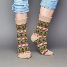 These socks will bring out the woodsman in you with their forest colors and rustic design. You can almost smell the smoke from your campfire, hear the cry of a hawk searching for prey, and feel the power of nature. Perfect for hunting, fishing, skiing, or just relaxing at home, these woolen socks are made to keep a man warm and comfortable no matter where you are. Siberia Spirit's amazing properties are ultra warm, odor resistant, wick moisture, and ideal thermoregulator. Also are great for arou Casual Brown Socks For Outdoor, Casual Brown Outdoor Socks, Green Socks For Outdoor Winter Activities, Comfortable Brown Socks For Outdoor, Brown Winter Outdoor Socks, Winter Outdoor Brown Socks, The Woodsman, Nordic Forest, Forest Colors