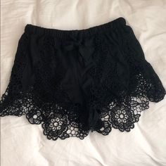 Rehab Black Lace Shorts Never Worn Summer Black Bottoms For Vacation, Black Vacation Shorts For Spring, Black Shorts For Spring Vacation, Black Shorts For Vacation In Spring, Spring Vacation Black Shorts, Black Stretch Summer Bottoms, Black Short Summer Bottoms, Summer Black Short Bottoms, Black High-waisted Shorts For Beach Season