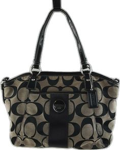 Coach Black Satchel With Handle Drop, Casual Coach Shoulder Bag With Silver-tone Hardware, Casual Black Coach Bag, Casual Black Bag With Silver-tone Hardware, Casual Black Bags With Branded Hardware, Purse Black, Satchel Purse, Miss A, Make It