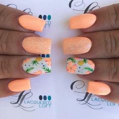 Nail Summer, Beach Nail Designs, Fun Summer Nails, Summer Nails Beach, Summer Gel Nails, Manicure Gel, Cute Nail Art Designs, Purple Nail, Cute Acrylic Nail Designs