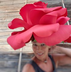 handmade rose hat, made of foam, very light even for a child.  I will make to order any flower for your party or festival. any size and any color Cheap Playful Red Costume Hats And Headpieces, Cheap Costume Hats And Headpieces, Cheap Red Playful Costume Hats, Cheap Playful Red Costume Hats, Paper Flower Headdress, Cheap Fun Costume Hats And Headpieces Gift, Cheap Playful Costume Hats, Flower Costume Headband, Felt Flower Costume