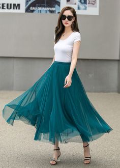 Chiffon Skirt, Elastic Waist Boho Tulle Midi Skirt, Women Blue Beach Tulle Skirt, Summer Big Swing Circle Skirt, Long Dance Skirt 4271 - Etsy Skirt Dance, Purple Beach, Skirt Purple, Tulle Midi Skirt, Blue Tulle, Wool Clothing, Dance Skirt, Blue Beach, Summer Suits