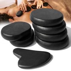 PRICES MAY VARY. 【Natural Stones Material】: Natural material stones' surface will keep more heat energy,the smooth surface makes the stone to your skin closely,avoid the heat waste,suitable for shoulders,back,waist,arms,legs,and other whole-body parts.The good choice for professional massagers and families.And it's also the good gift for Christmas, Birthdays.NOTICE: As these are natural rocks,hand polished,some slight variation in size,color and texture are inevitable. 【Hot Rocks Massage Stones Spa Relaxing, Hot Rocks, Facial Tools, Chronic Pain Relief, Gua Sha Massage, Massage Stones, Gua Sha Facial, Heat Energy, Hot Stone Massage