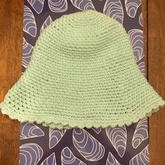 Free People Crocheted Bucket Hat. Soft 100% Cotton. Light Blue. New Without Tags. Spring Beach Cloche Hat One Size, Blue Crochet Bucket Hat For Spring, Blue One-size Spring Crochet Hat, Blue One-size Sun Hat For Spring, Blue Sun Hat For Spring, Trendy Blue Crochet Hat For Summer, Blue Wide Brim Cloche Hat For Spring, Adjustable One Size Cloche Hat For Spring, Blue Bucket Hat For Vacation