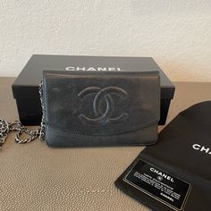 Well Loved Chanel Wallet On A Chain. Comes With Authenticity Card And Original Box Classic Rectangular Wallet On Chain As Gift, Classic Wallet On Chain As Gift, Luxury Wallet On Chain For Gift, Elegant Wallet With Chain Strap For Gift, Modern Black Wallet On Chain For Formal Occasions, Elegant Wallets With Chain Strap For Gift, Elegant Wallet With Chain Strap As Gift, Formal Rectangular Wallet With Chain, Formal Rectangular Wallets With Chain