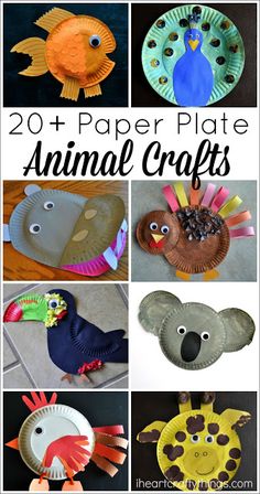 paper plate animal crafts for kids to make