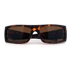 Lets go back to 90s OGs. Check out these classic 1990s narrow rectangle thick temple gangster style shades. Manly hardcore winged skull emblem embellished arm. Iconic 1990s cholo shades! Made perfect with premium 100% UV400 polycarbonate lenses and light weight composite plastic frame. (c694) Size: 58-18-123.  Color: Brown.  Gender: male.  Age Group: adult. Classic Brown Rectangular Shield Sunglasses, Brown Rectangular Shield Sunglasses With Uv Protection, Brown Rectangular Shield Sunglasses With Uva Protection, Retro Brown Sunglasses For Streetwear, Casual Brown Rectangular Shield Sunglasses, Retro Rectangular Polarized Shield Sunglasses, Shade Sunglasses, Gangster Style, Winged Skull