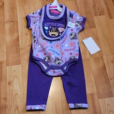 Bib Pants And Onesie. Monkey Print (B) Purple Cotton Bottoms For Playtime, Playful Purple Bottoms For Playtime, Summer Jumpsuit Short, Sue Johnson, Kids Ties, Monkey Print, Red Sleeveless Dress, Body Suit With Shorts, Newborn Essentials