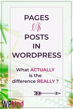 a computer keyboard with the words pages vs posts in wordpress