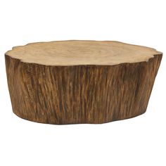 a wooden table that is made out of wood and has an oval shape on the top