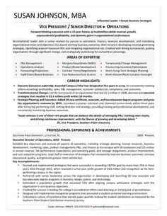 a professional resume template for an executive