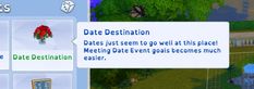 Date Destination Lot Trait | Patreon Party Places, Blind Dates, Success Rate, Writing